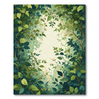 Lush Verdant Forest Canopy Vines Rug