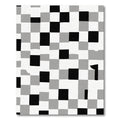 Monochromatic Checkerboard Square Composition Rug