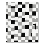 Monochromatic Checkerboard Square Composition Rug