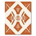 Rustic Orange Cream Abstract Geometric Rug