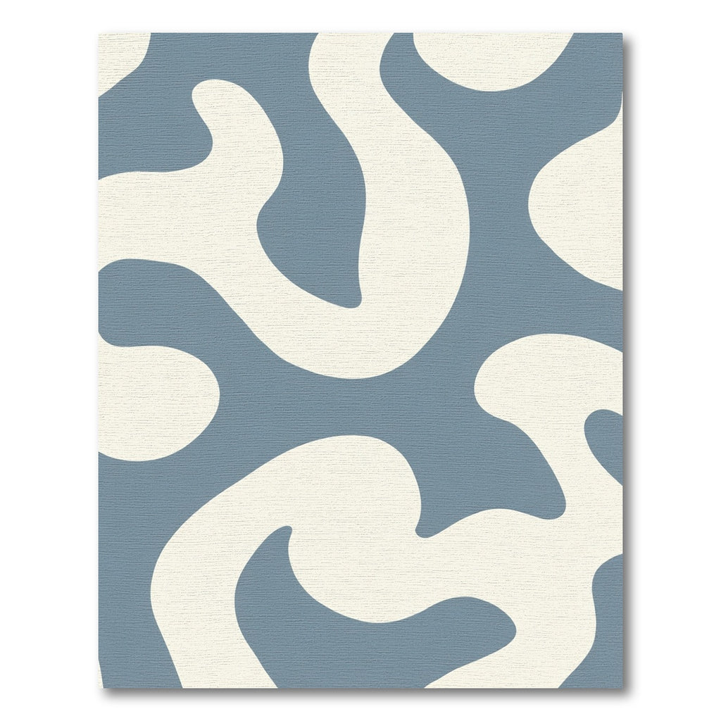 Soft Blue Abstract Swirl Rug
