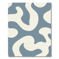 Soft Blue Abstract Swirl Rug