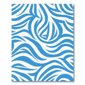 Bold Blue Abstract Swirl Rug