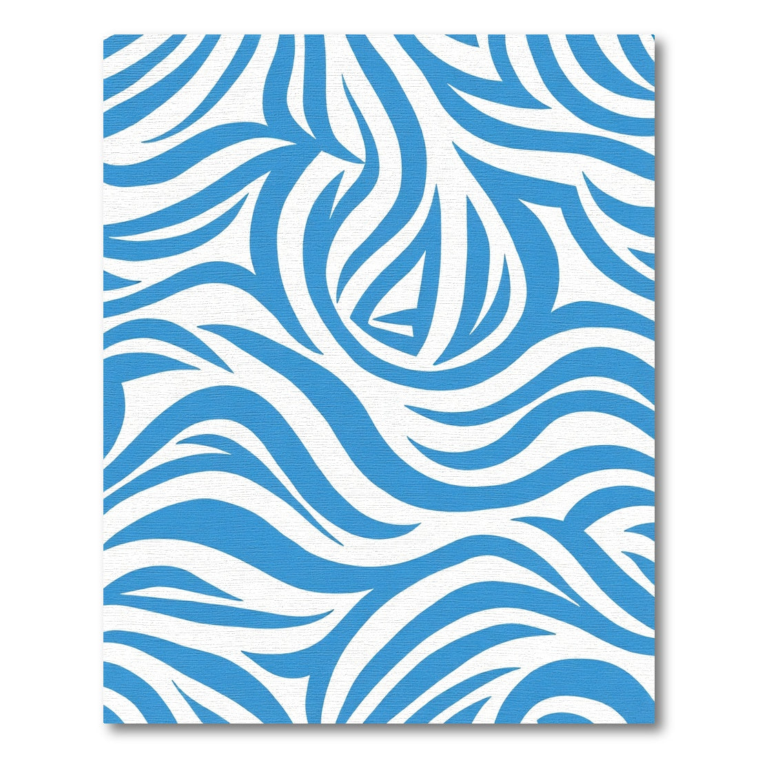 Bold Blue Abstract Swirl Rug