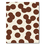 Brown Cream Abstract Blob Rug