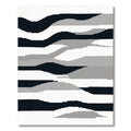 Monochromatic Abstract Wavy Stripe Rug