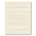 Textured Beige Geometric Stripe Rug