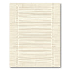 Textured Beige Geometric Stripe Rug
