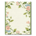 Pastel Pink Floral Garden Vines Rug
