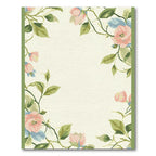Pastel Pink Floral Garden Vines Rug