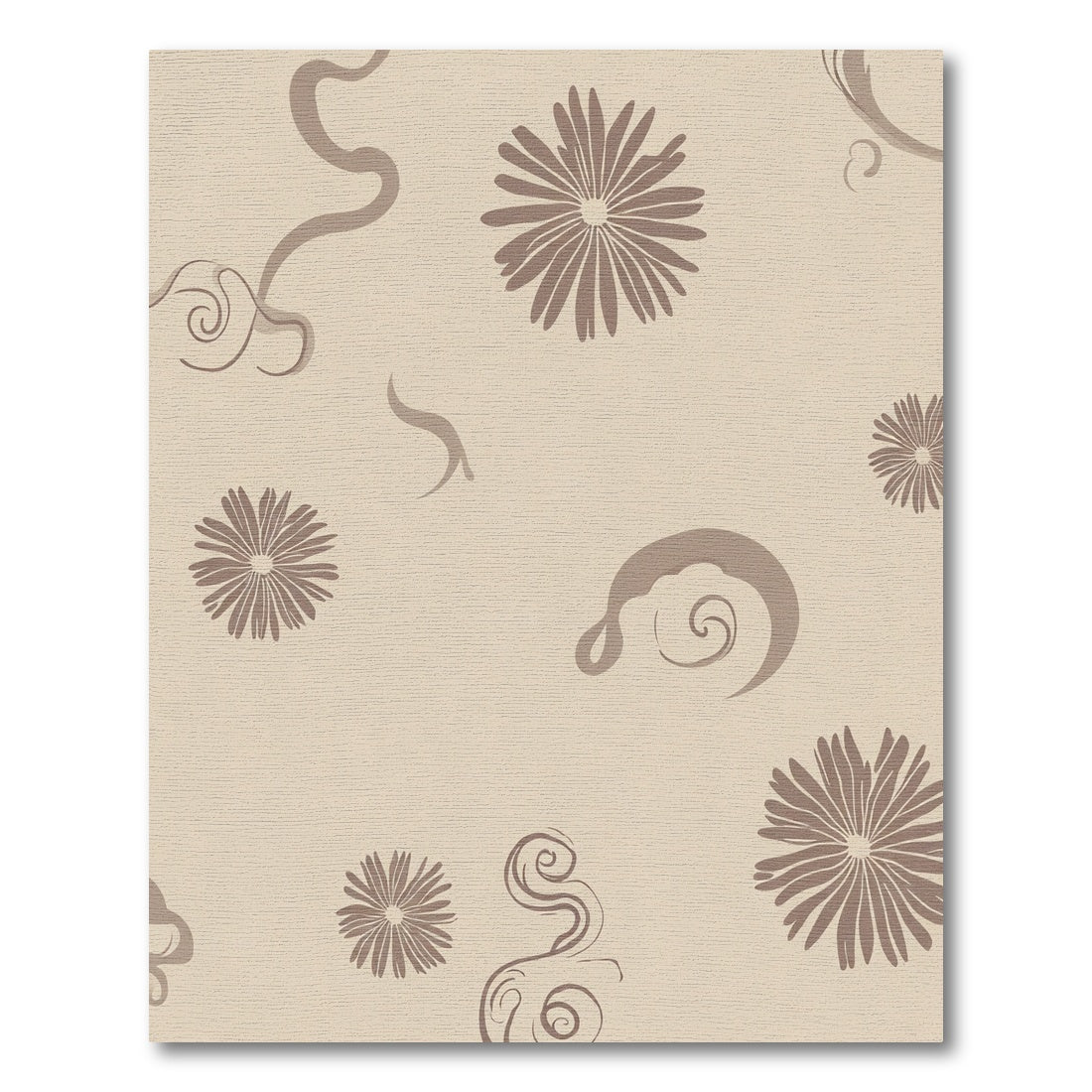 Tawny Floral Swirl Accent Rug