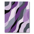 Purple Gray Black Abstract Waves Rug