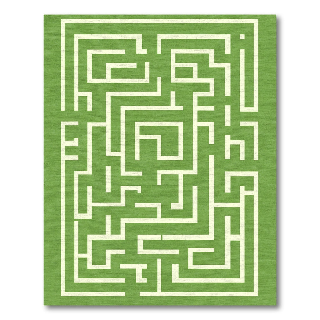 Verdant Yellow Labyrinth Maze Rug
