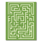Verdant Yellow Labyrinth Maze Rug