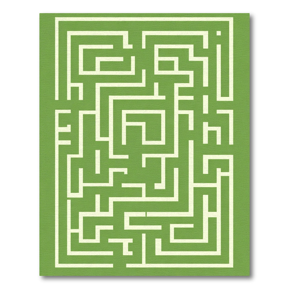 Verdant Yellow Labyrinth Maze Rug