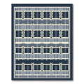 Tonal Gray Rectangular Checkerboard Rug