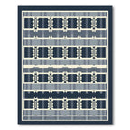 Tonal Gray Rectangular Checkerboard Rug