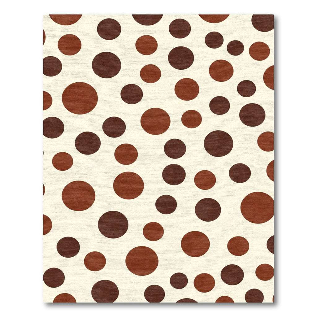 Earthy Brown Circles Scattered Rug