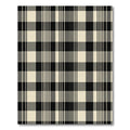 Sophisticated Black Cream Plaid Lines Rug