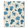 Deep Blue Botanical Sea Creature Rug