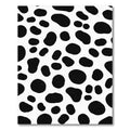 Classic Black White Spotted Organic Forms Rug