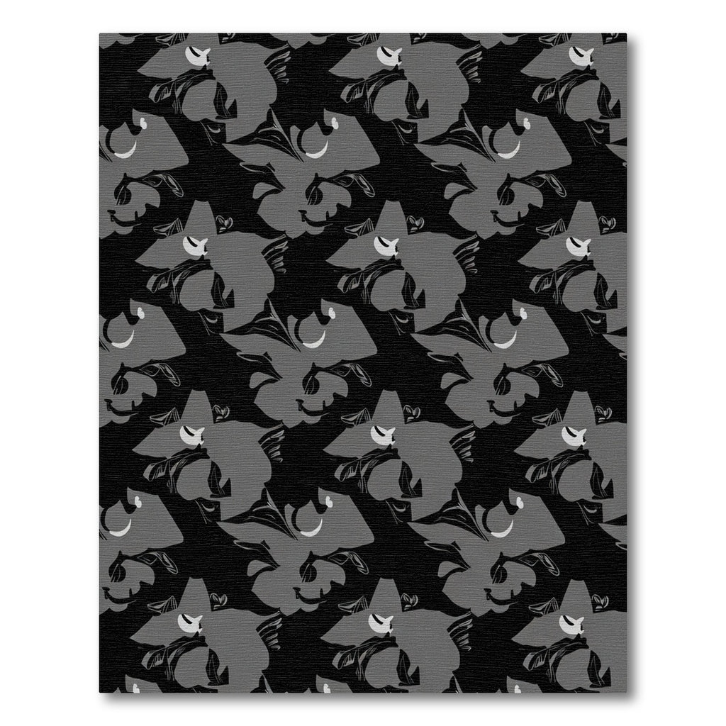 Sleek Gray Floral Burst Rug
