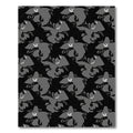 Sleek Gray Floral Burst Rug
