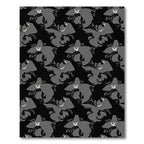 Sleek Gray Floral Burst Rug