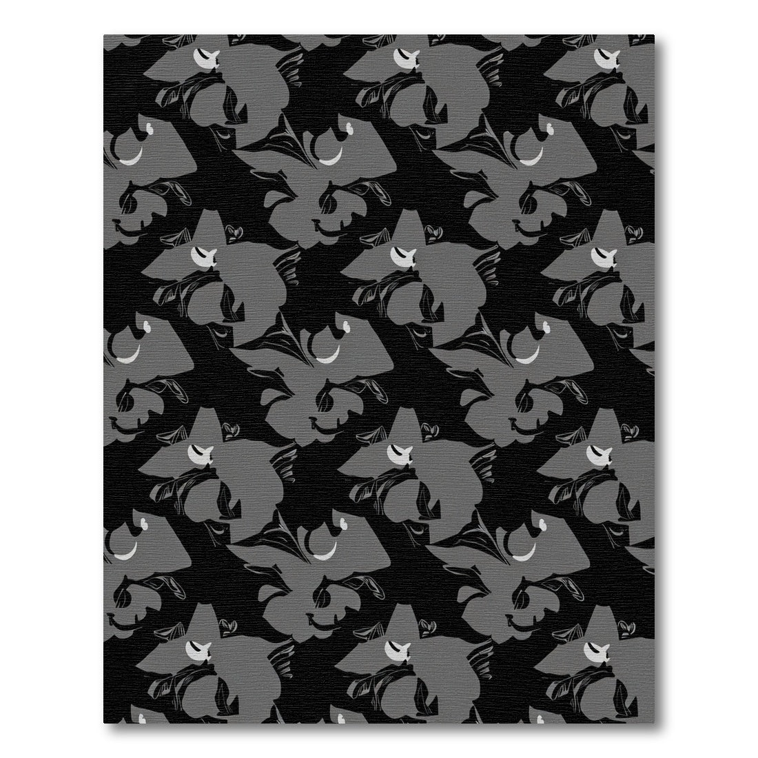 Sleek Gray Floral Burst Rug