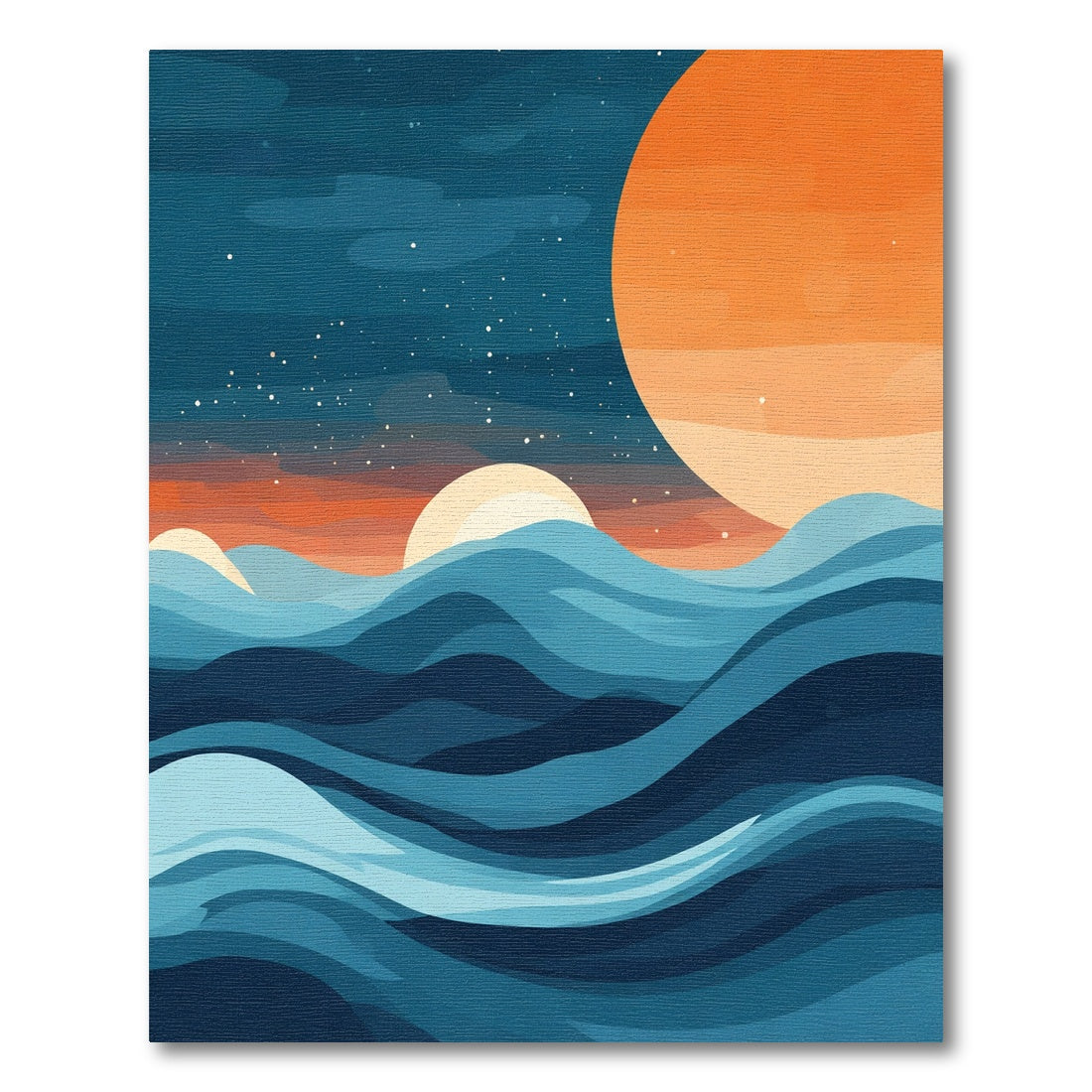Blue and Orange Ocean Sunset Rug