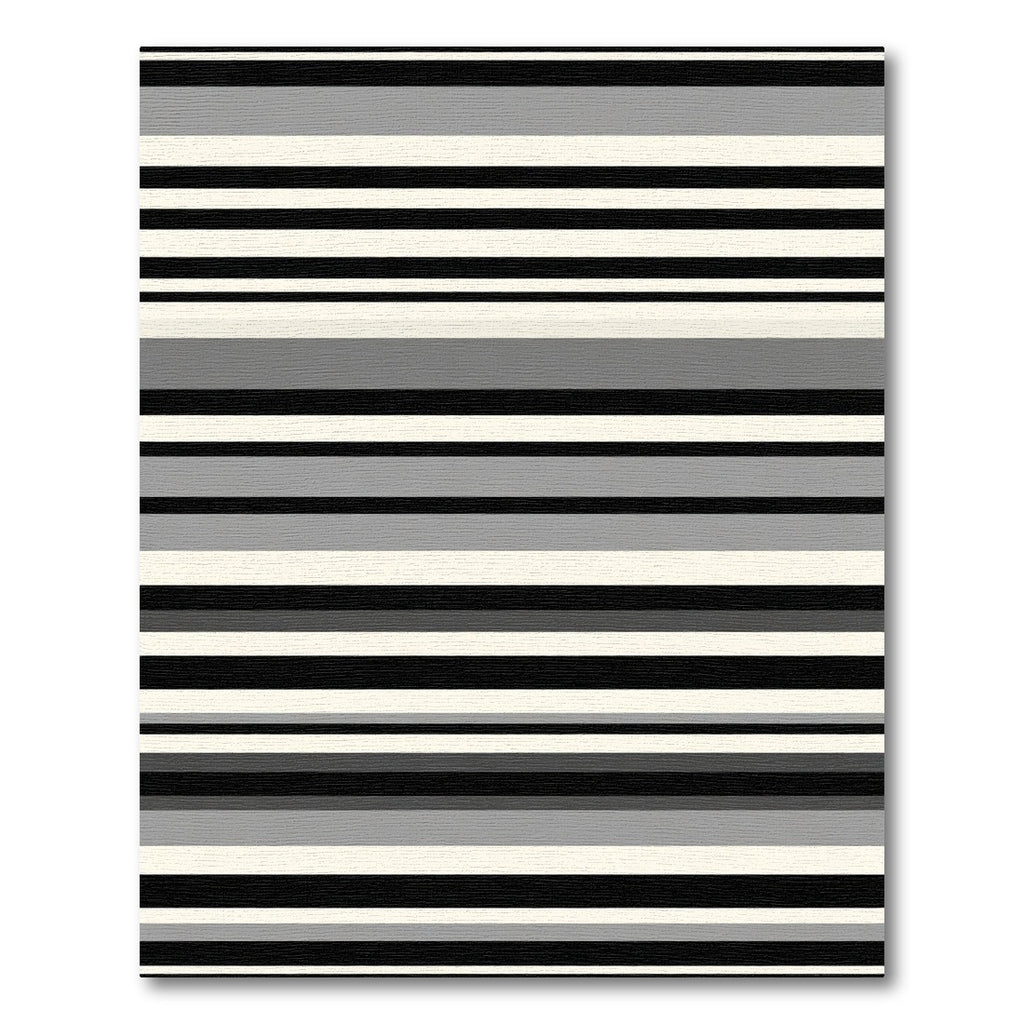 Modern Black Gray Cream Stripe Rug