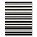 Modern Black Gray Cream Stripe Rug