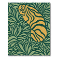Tiger Amidst Lush Green Tropical Foliage Rug