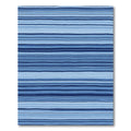 Serene Blue Graduated Stripe Area Rug