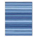 Serene Blue Graduated Stripe Area Rug