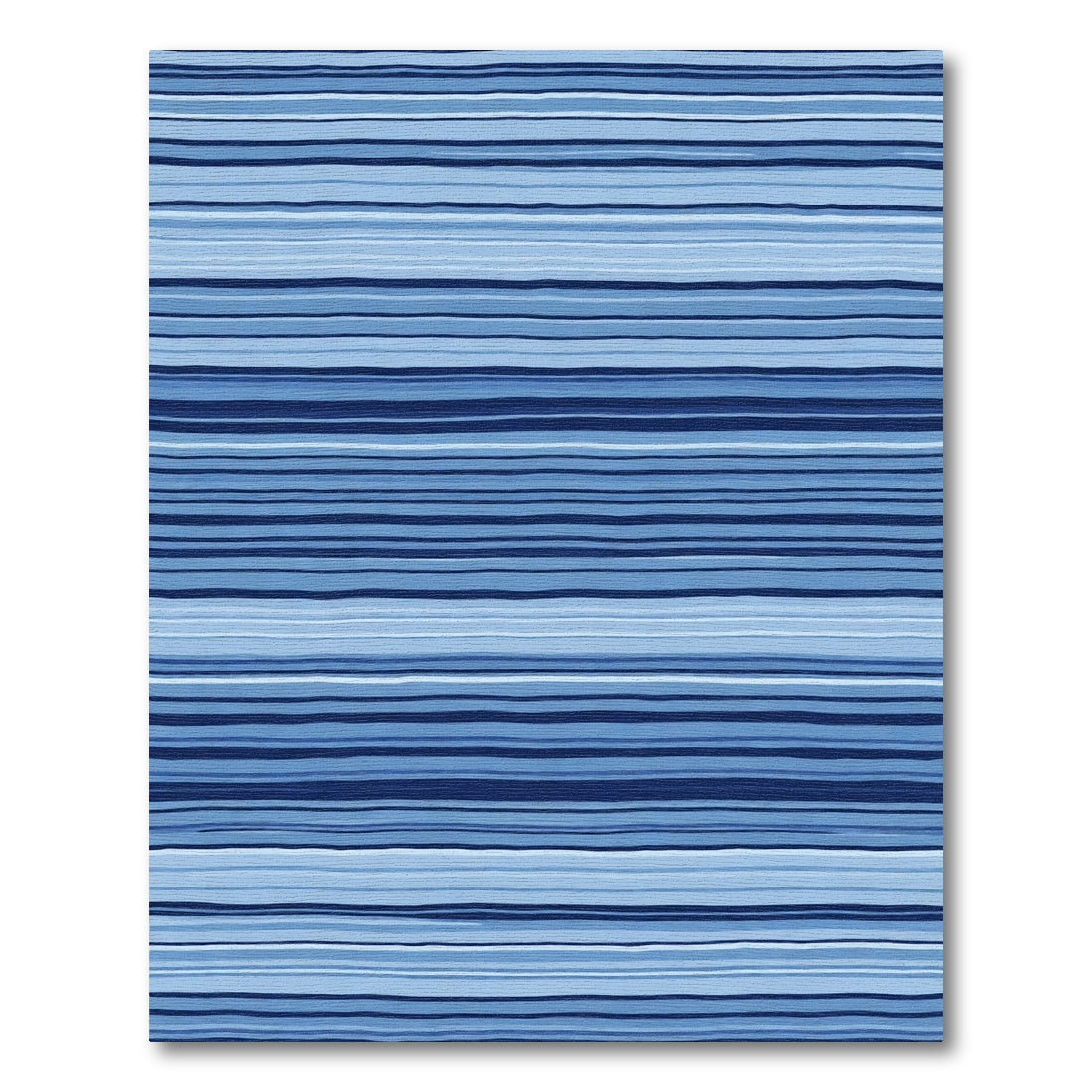 Serene Blue Graduated Stripe Area Rug
