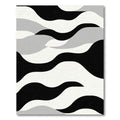 Monochromatic Abstract Wave Landscape Rug