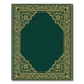 Emerald Green Golden Floral Archway Rug