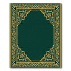 Emerald Green Golden Floral Archway Rug