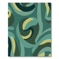Deep Teal Abstract Swirl Rug
