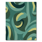 Deep Teal Abstract Swirl Rug
