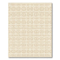 Neutral Tan Rustic Tribal Stripe Rug