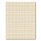 Neutral Tan Rustic Tribal Stripe Rug