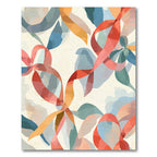 Abstract Ribbon Swirl Color Splash Rug