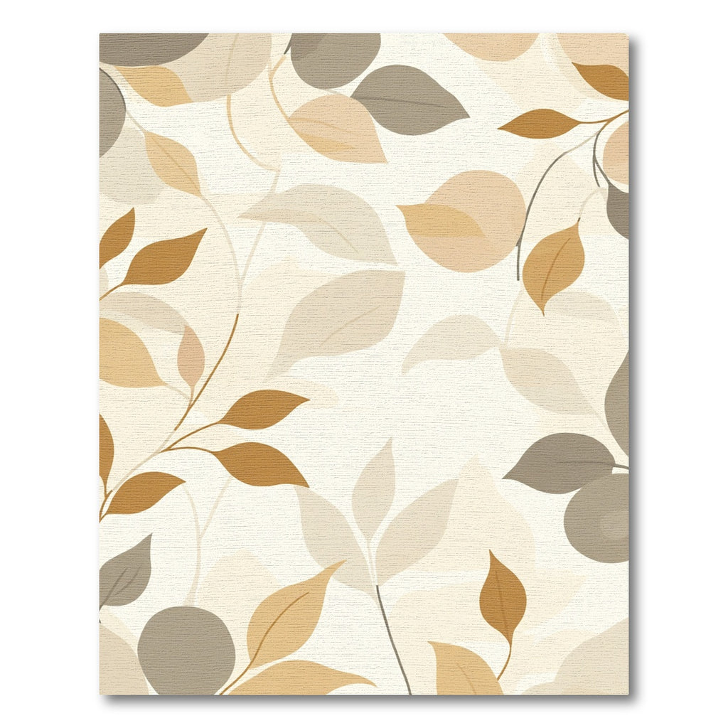 Earthy Tone Botanical Swirl Rug