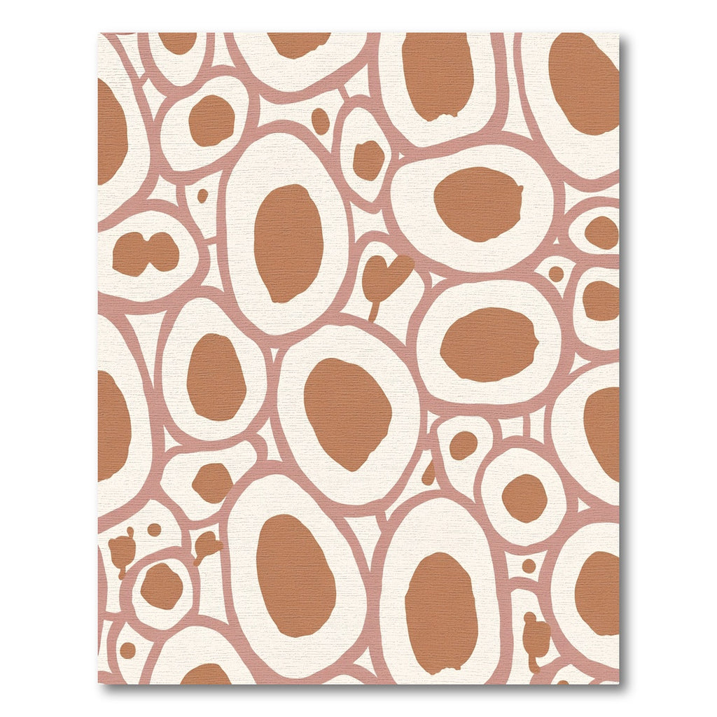 Terracotta Abstract Organic Circles Rug