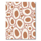 Terracotta Abstract Organic Circles Rug