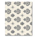 Retro Gray Floral Starburst Rug