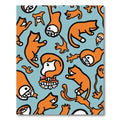 Whimsical Orange Cat Chaos Rug