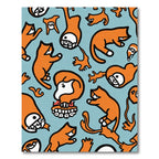 Whimsical Orange Cat Chaos Rug
